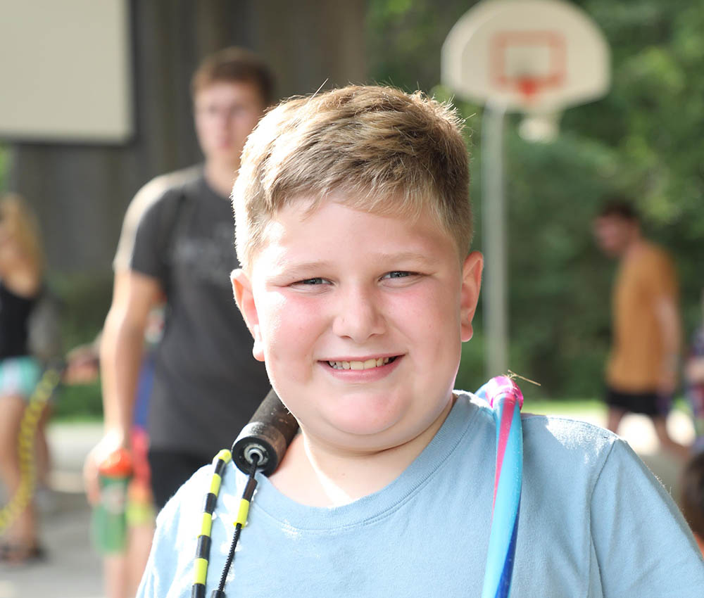 Child attending summer camp.